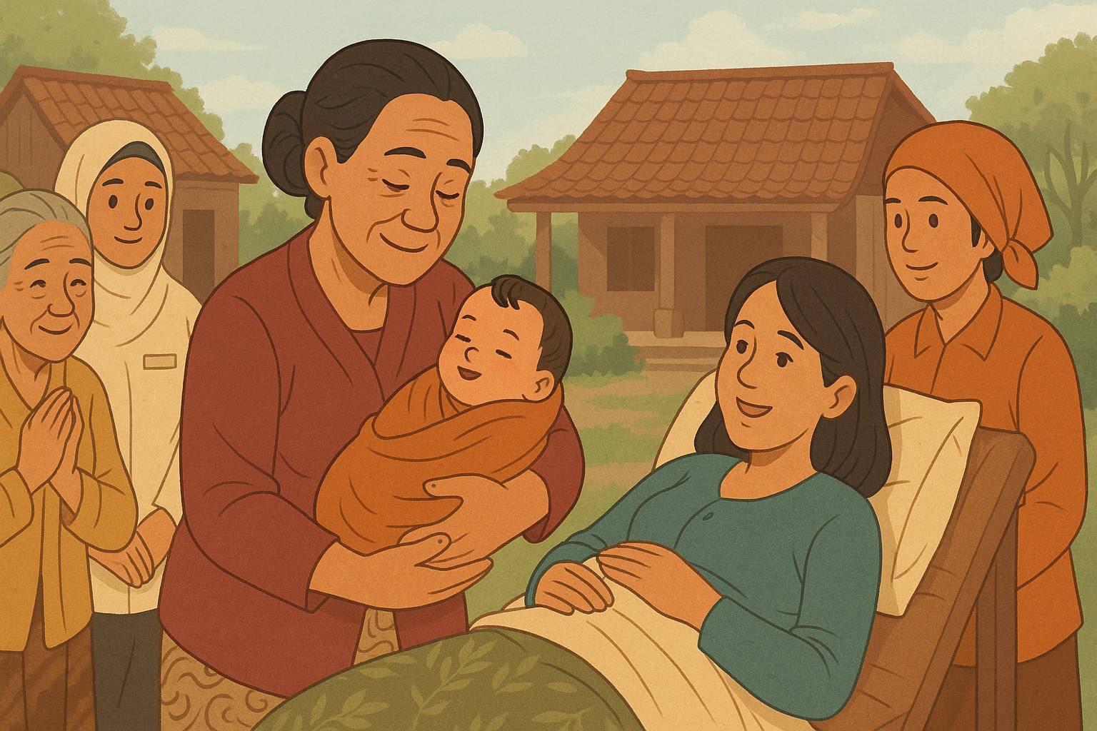 ilustrasi dukun bayi