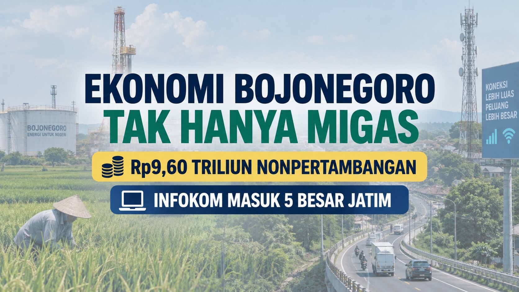 Di Balik Dominasi Migas: PDRB Non-Migas Bojonegoro Tembus 12 Besar Jatim, Infokom Masuk 5 Besar